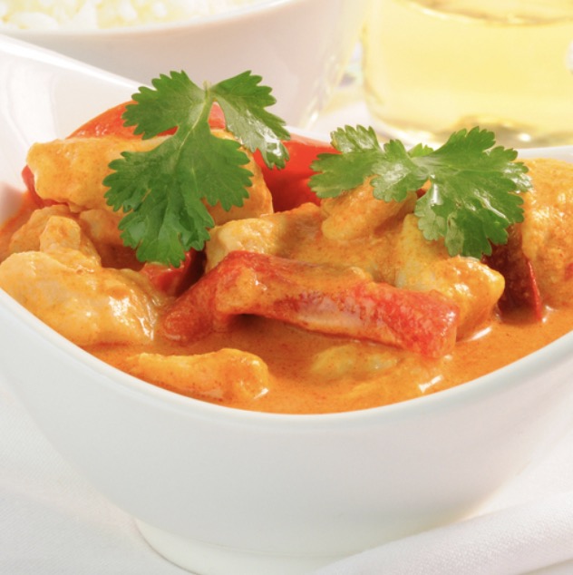 Poisson cabillaud au curry rouge et lait de coco